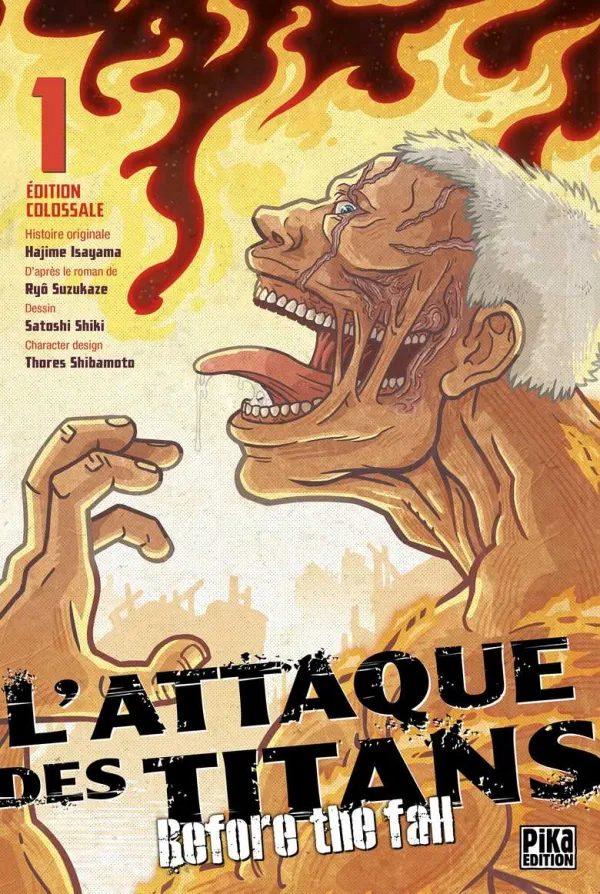 Couverture du tome 1 de L'Attaque des Titans - Before the Fall - Edition Colossale
