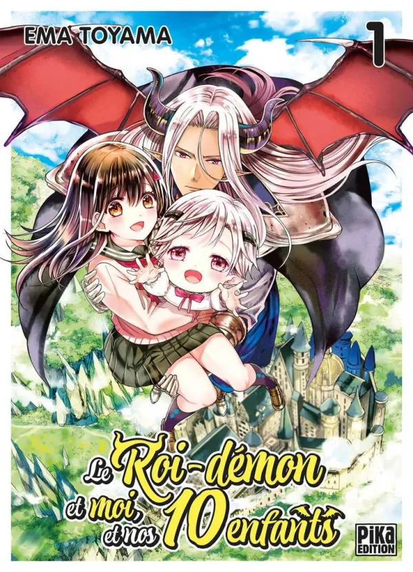 Couverture du tome 1 de Le Roi-démon et moi, et nos 10 enfants